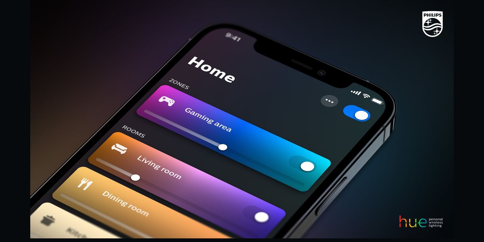 Image of the Philips Hue app launch screen.